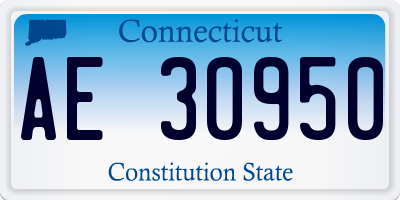 CT license plate AE30950