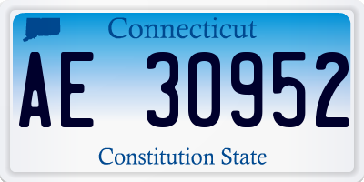 CT license plate AE30952