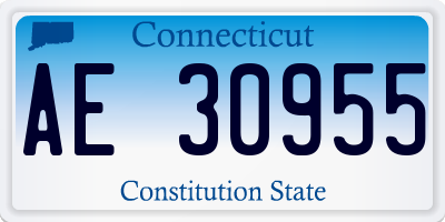 CT license plate AE30955