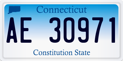 CT license plate AE30971