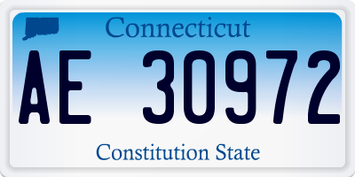 CT license plate AE30972