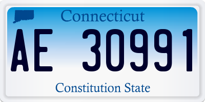 CT license plate AE30991
