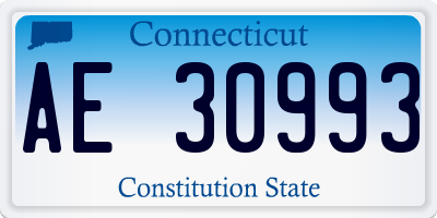 CT license plate AE30993