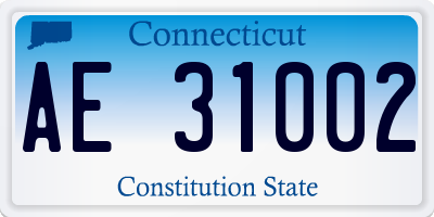 CT license plate AE31002