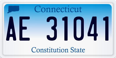 CT license plate AE31041