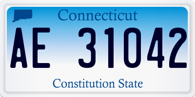 CT license plate AE31042