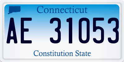 CT license plate AE31053