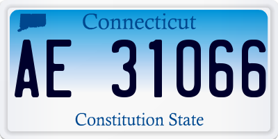 CT license plate AE31066
