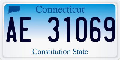 CT license plate AE31069
