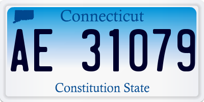 CT license plate AE31079