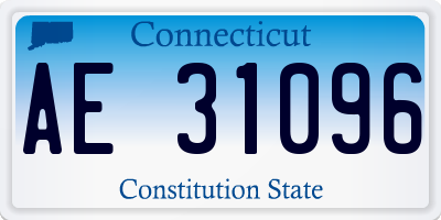 CT license plate AE31096