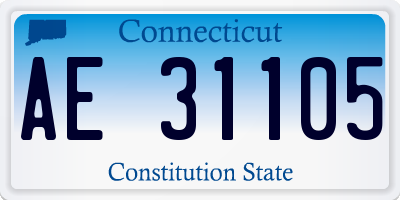 CT license plate AE31105