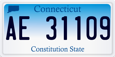 CT license plate AE31109