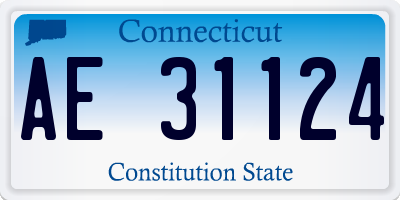 CT license plate AE31124