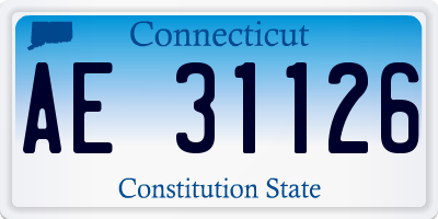 CT license plate AE31126