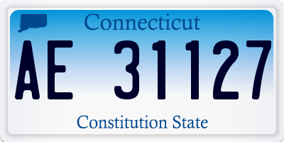 CT license plate AE31127