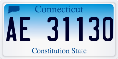 CT license plate AE31130