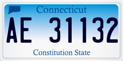 CT license plate AE31132