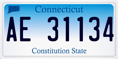 CT license plate AE31134
