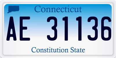 CT license plate AE31136