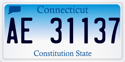 CT license plate AE31137