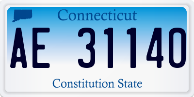 CT license plate AE31140