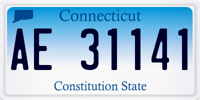 CT license plate AE31141