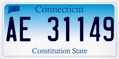 CT license plate AE31149