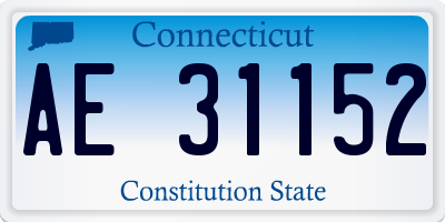 CT license plate AE31152