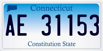 CT license plate AE31153
