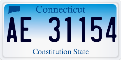CT license plate AE31154