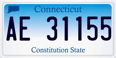 CT license plate AE31155