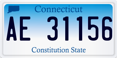 CT license plate AE31156