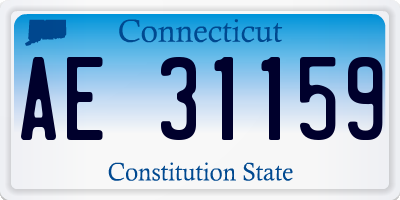 CT license plate AE31159