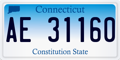 CT license plate AE31160