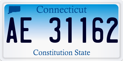 CT license plate AE31162
