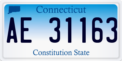 CT license plate AE31163