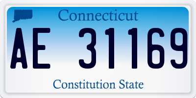 CT license plate AE31169