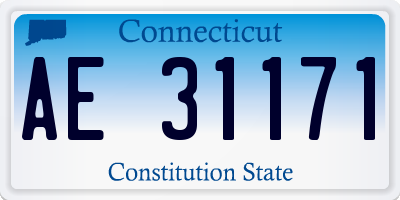 CT license plate AE31171