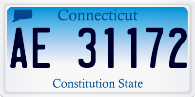 CT license plate AE31172