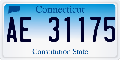 CT license plate AE31175