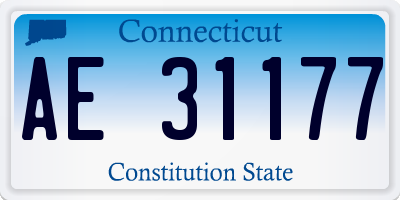 CT license plate AE31177