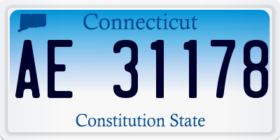 CT license plate AE31178