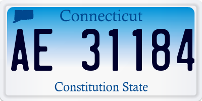 CT license plate AE31184
