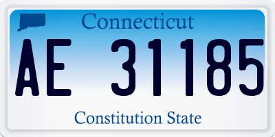 CT license plate AE31185
