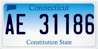 CT license plate AE31186