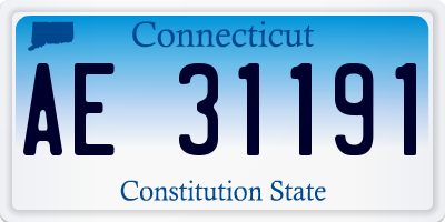 CT license plate AE31191