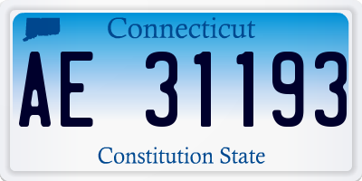 CT license plate AE31193