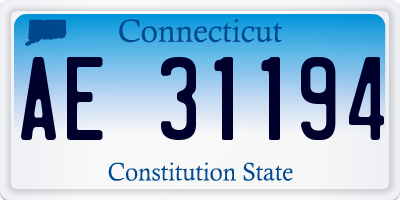 CT license plate AE31194