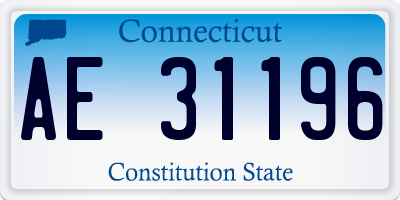 CT license plate AE31196